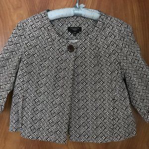 Talbots Geometric Pattern Stretch Blazer